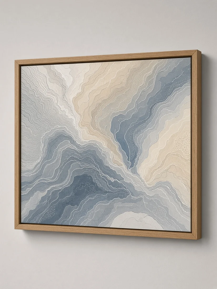 Trail Map Framed Print
